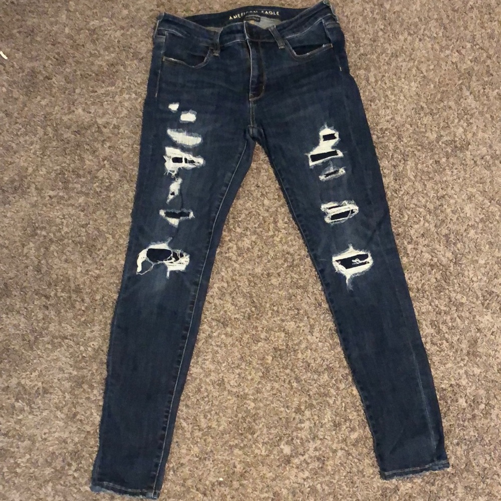 American Eagle ripped skinny jeans